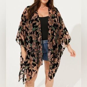 Torrid Burnout Floral Coverup